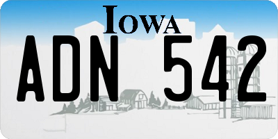 IA license plate ADN542