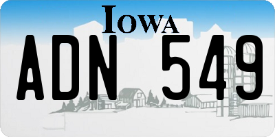 IA license plate ADN549