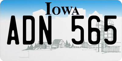 IA license plate ADN565
