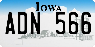 IA license plate ADN566