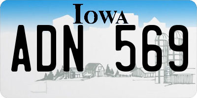IA license plate ADN569