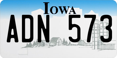 IA license plate ADN573