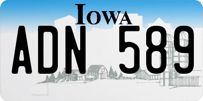 IA license plate ADN589