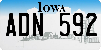 IA license plate ADN592