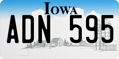 IA license plate ADN595