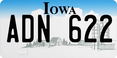 IA license plate ADN622