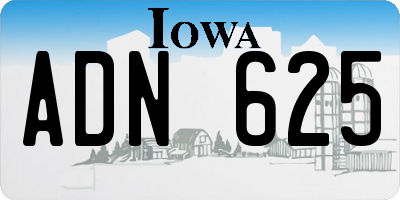 IA license plate ADN625