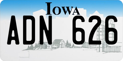 IA license plate ADN626