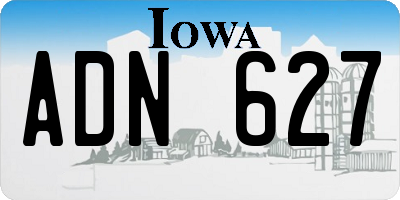 IA license plate ADN627
