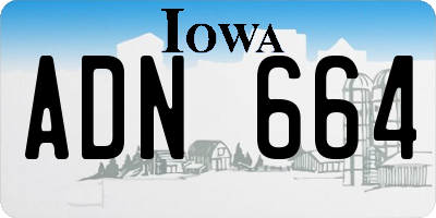 IA license plate ADN664