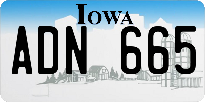 IA license plate ADN665