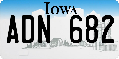 IA license plate ADN682