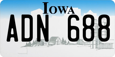 IA license plate ADN688