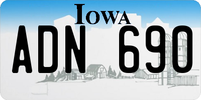 IA license plate ADN690