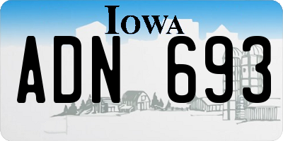 IA license plate ADN693