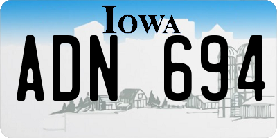 IA license plate ADN694