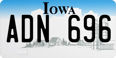 IA license plate ADN696