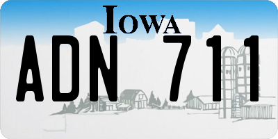 IA license plate ADN711