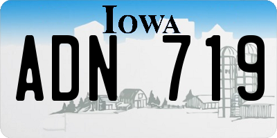 IA license plate ADN719