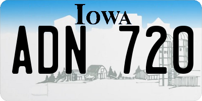 IA license plate ADN720