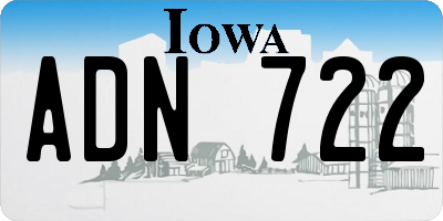 IA license plate ADN722