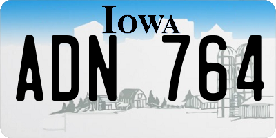 IA license plate ADN764
