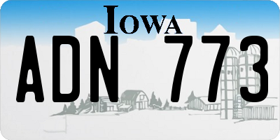 IA license plate ADN773