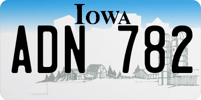 IA license plate ADN782