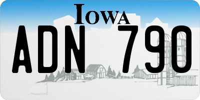 IA license plate ADN790