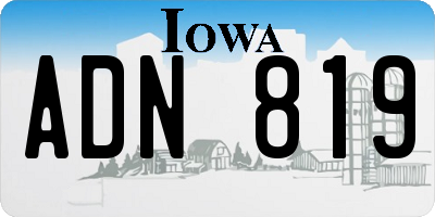 IA license plate ADN819