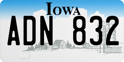 IA license plate ADN832