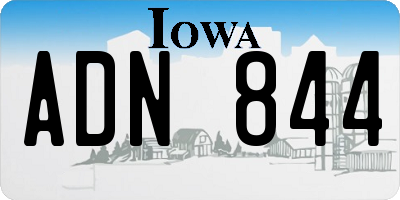 IA license plate ADN844