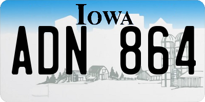 IA license plate ADN864