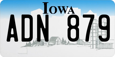 IA license plate ADN879