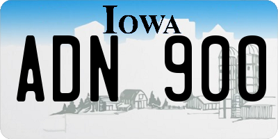 IA license plate ADN900