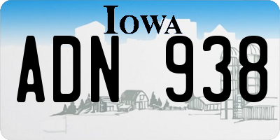 IA license plate ADN938