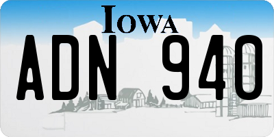 IA license plate ADN940
