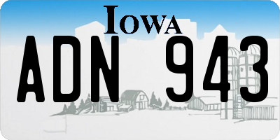 IA license plate ADN943
