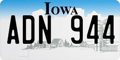 IA license plate ADN944