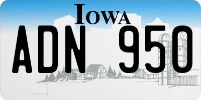 IA license plate ADN950