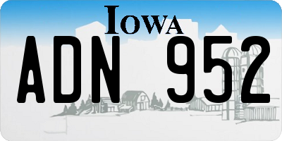 IA license plate ADN952