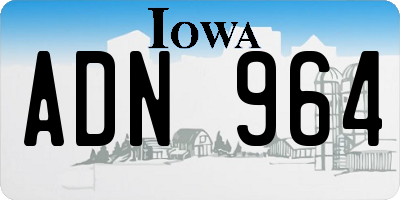 IA license plate ADN964