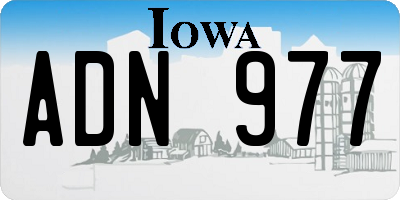 IA license plate ADN977