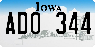 IA license plate ADO344