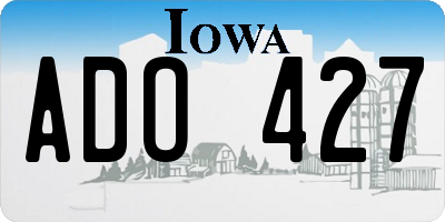 IA license plate ADO427