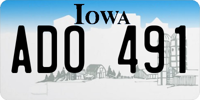 IA license plate ADO491