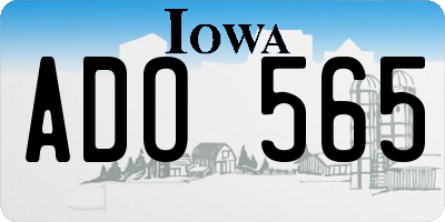 IA license plate ADO565
