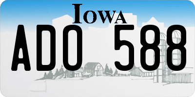 IA license plate ADO588