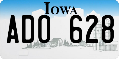IA license plate ADO628