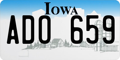 IA license plate ADO659